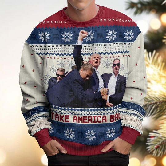 Discover Funny Trump Take America Back Christmas Sweater
