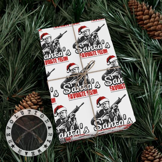 Discover Trump Wrapping Paper Christmas Gift Paper Donald Trump Santa's Favorite