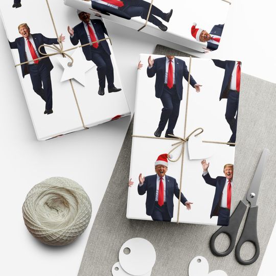 Discover Trump Christmas Wrapping Paper, Holiday Wrapping Paper Make Christmas Great Again