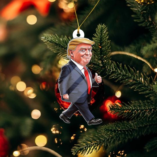 Discover President Trump Christmas Ornament, Trump Walking Perfect for Car & Christmas Tree Decor