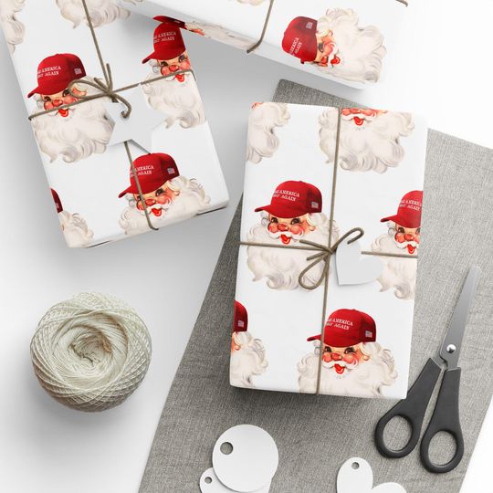 Discover Trump MAGA Christmas, Trump Santa Wrapping Paper