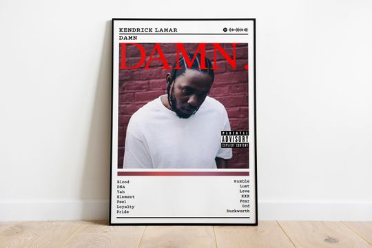 Discover Kendrick Lamar Poster Print | Damn Album Poster
