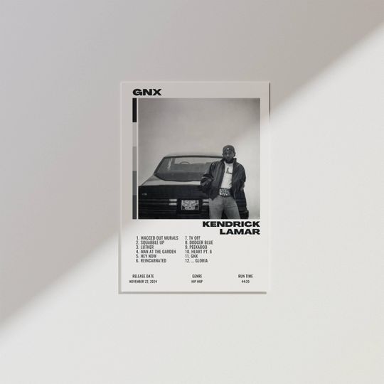 Discover Kendrick Lamar Posters GNX Album Cover Poster Kendrick