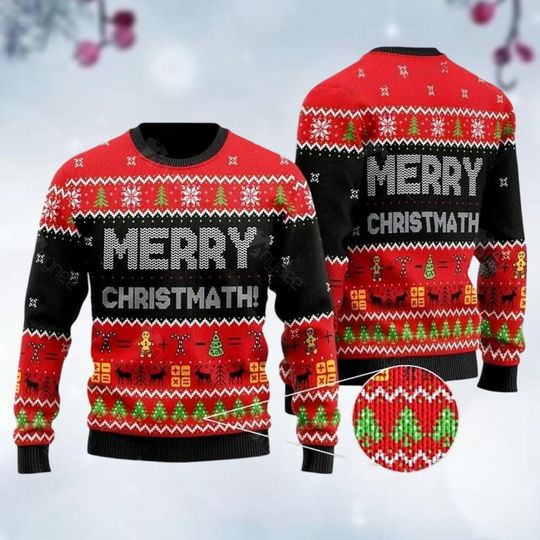 Discover Christmas And Math Merry Christmath Ugly Christmas Sweater