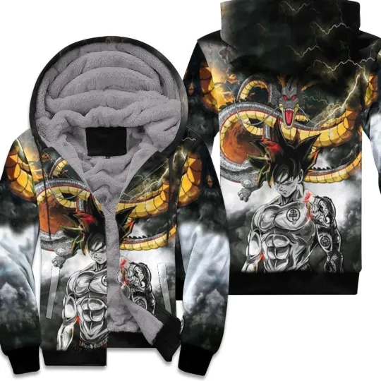Discover Dragon Ball Z Goku All 3D Fleece Zip Hoodies