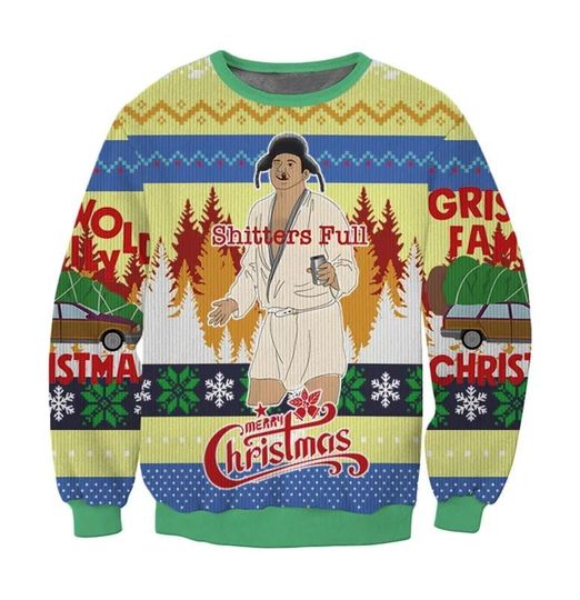 Discover Christmas Cousin Eddie Ugly Sweater, Shitters Full Griswold Sweater