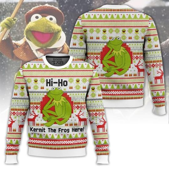 Discover K the frog Here Hi Ho Ugly Sweater, That's None Of My Business Meme Sweater