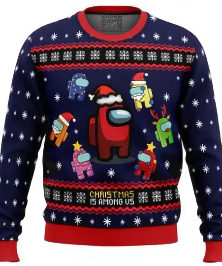 Discover Christmas Is Among Us Ugly Christmas Sweater, Xmas Holiday Gift