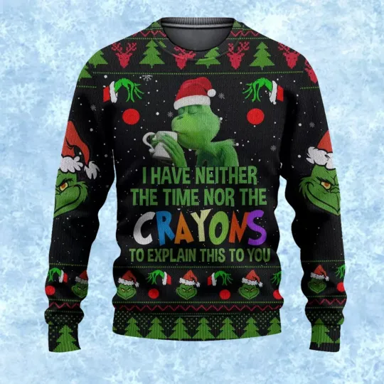 Discover The funny character Santa Crayons To Explain Ugly Christmas Sweaters