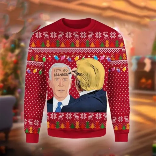 Discover Trump Again Great 3D Printed Ugly Sweatshirt Men's Fashion Round Neck Pullover Sweatshirt Christmas