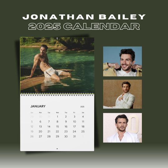 Discover Jonathan Bailey 2025 Wall Calendar, Bridgerton Actor Calendar