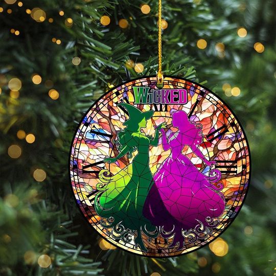 Discover Elphaba and Glinda Besties Acrylic Ornament, Witches Of Oz Ornament