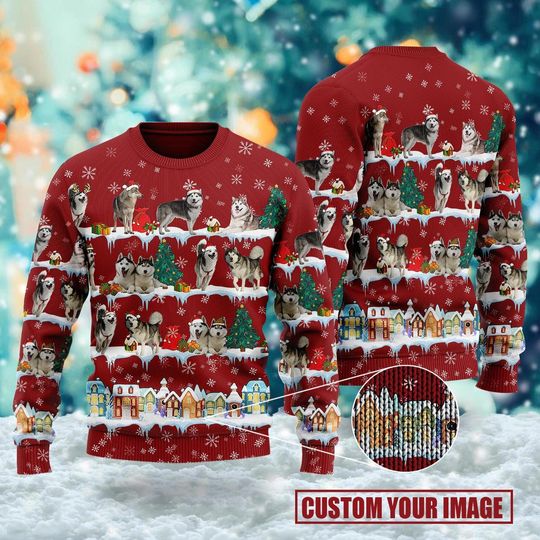 Discover Custom Dog Cat Photo Ugly Christmas Sweater