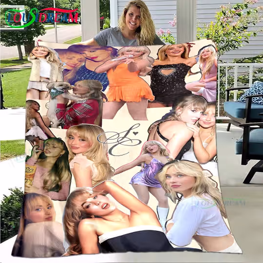 Discover Pop Female Singer Sabrina Carpenter Fleece Blankets, Holiday Gifts, Home Decor Gifts