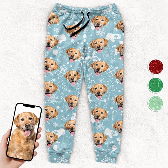 Discover Custom Photo My Little Dog - Dog & Cat Personalized Pajama Pants - Christmas Gift
