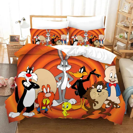 Discover Cartoon Bugs Bunny Daffy Duck Bedding Sets, Bedroom Decor Gifts