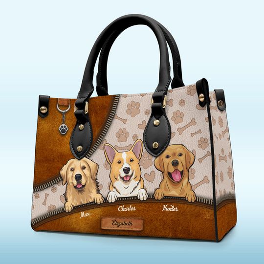 Discover Bring My Pet Anywhere - Dog & Cat Personalized Custom Leather Handbag - Gift For Pet