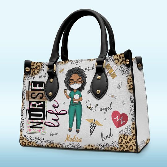 Discover You Are My Heroes - Nurse Personalized Custom Leather Handbag - Appreciation, Thank You Gift, Nurse Life, Doctor Life