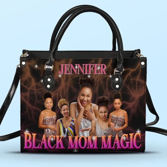 Discover Custom Photo Grandma Always Have Time To Talk And Make You Feel Special - Family Leather Handbag