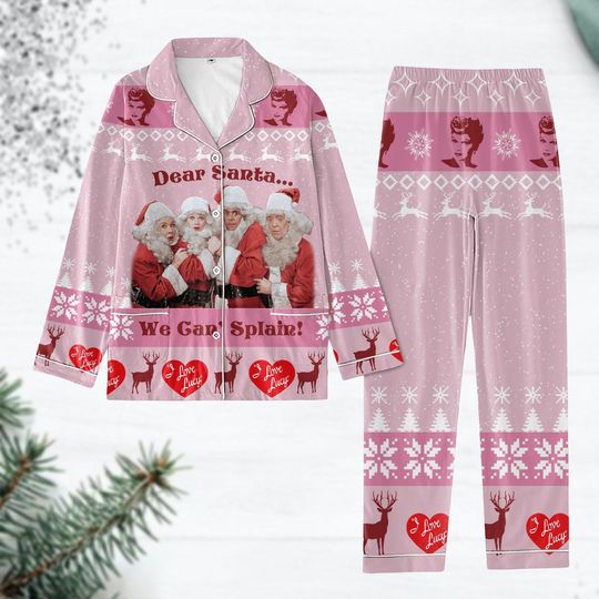 Discover I Love Lucy Pajamas, Tv Series Women Pajamas, I Love Lucy Santa Pajamas Set
