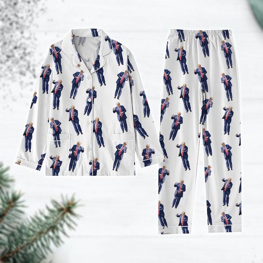 Discover Humorous Trump Holiday Pajamas Set