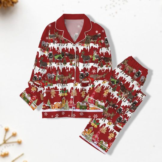 Discover Funny Christmas Donkey Pajamas, Animals Pajamas, Farm Christmas Donkey Shirt