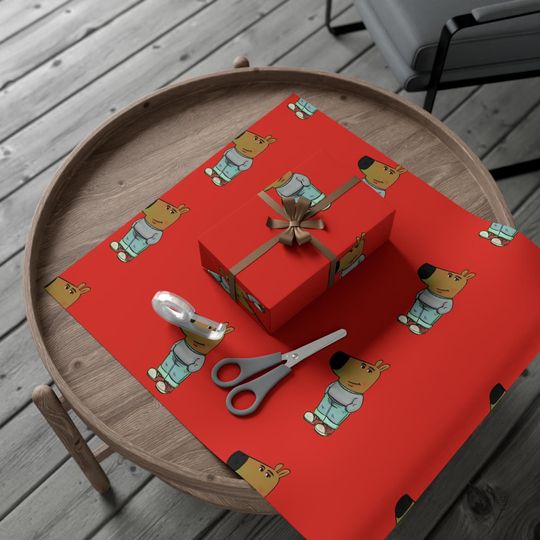 Discover Chill Guy Christmas Gift Wrap Paper, Chill Dog Meme Christmas Gift Wrap Paper