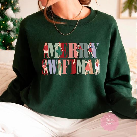 Discover Merry Swiftmas Shirt, Swiftmas Crewneck Sweatshirt