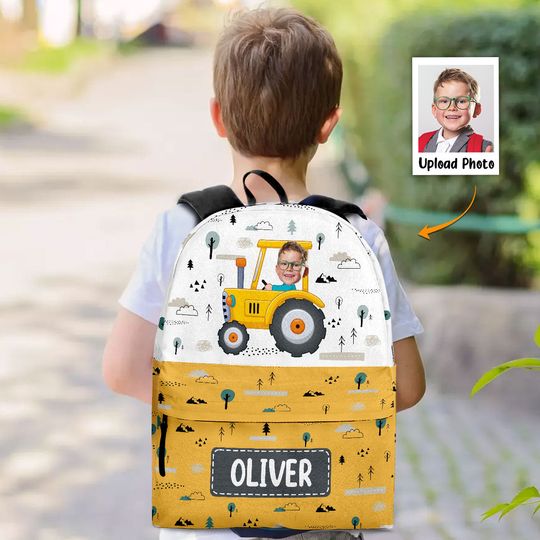 Discover Kids Riding Vehicle - Personalized Photo Kid Backpack