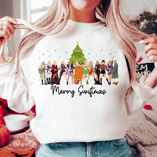 Discover Merry Swiftmas Christmas Tree Farm Shirt, Swiftmas Sweatshirt