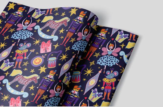 Discover Christmas Nutcracker Wrapping Paper Sheets