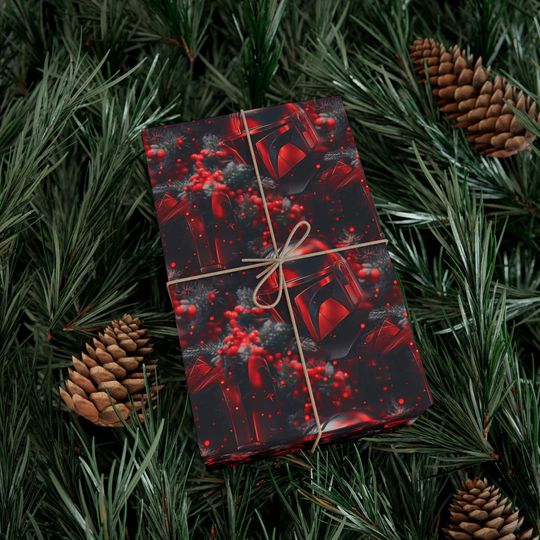 Discover The Mandolorian Christmas Festive Gift Wrap Papers, Holiday Wrapping Paper