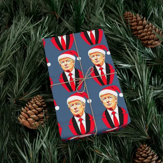 Discover Wrapping Paper, Donald Trump Red Tie Maga Christmas Gift Wrap Papers - Holiday