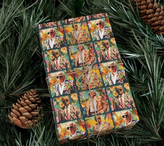 Discover Wrapping Paper, Trump Christmas Gift Wrap Papers, Holiday Gift Wrap