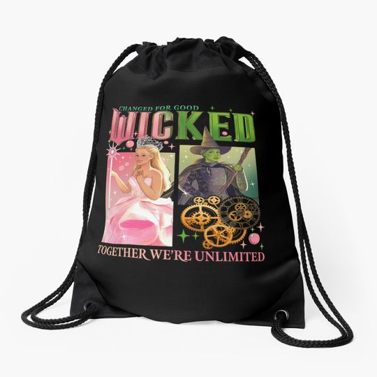 Discover Wicked Changed For Good Vintage Drawstring Bag, Gifts for friends