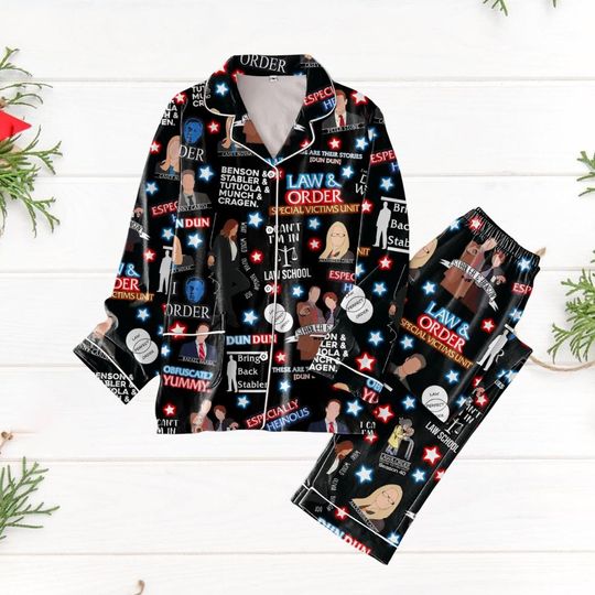 Discover Law And Order Christmas Pajamas, Law And Order Tshirt, Svu Movie Holiday Pajamas