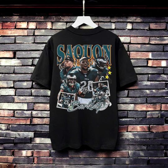 Discover Vintage Saquon Barkley Shirt - Football T Shirt Custom Vintage Design