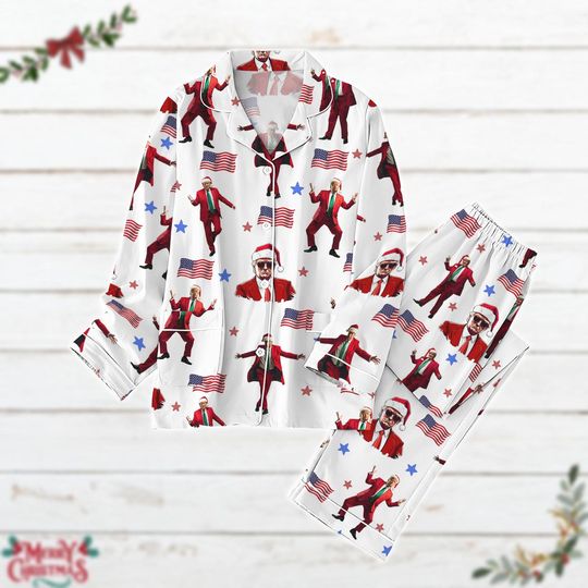 Discover Christmas Trump Pajamas Set, Trump 2024 Pajama Pants