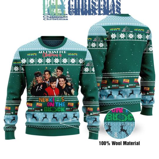 Discover NK on The Block Have A Funky Fulky Xmas All I Want For Christmas Is NKOT Block Ugly T-Shirt Christmas Ugly Sweater Xmas Gifts