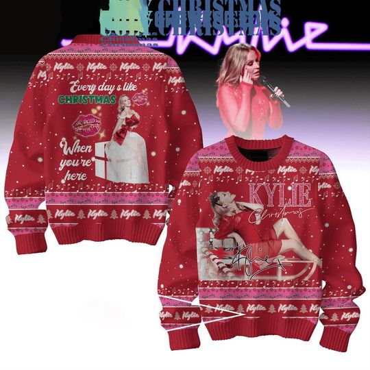 Discover Kylie Minogue Every Day's Like Christmas When You're Here With Me Ugly T-Shirt Christmas Ugly Sweater Xmas Gifts Gift
