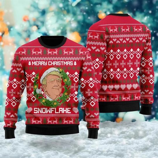 Discover 3D Kamala Donald Trump Graphic Sweatshirt New Funny Ugly Christmas Sweatshirts Funny