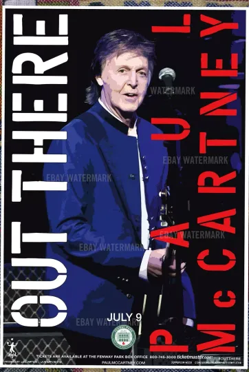 Discover P mccartney 2013 Fenway Park, Boston  Out There  poster Jefferson Wood Rare