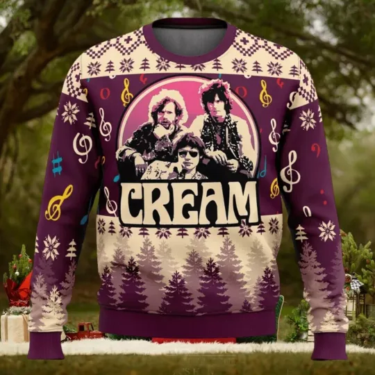 Discover Cream Band Photo Music Snowflakes Ugly Christmas Sweater