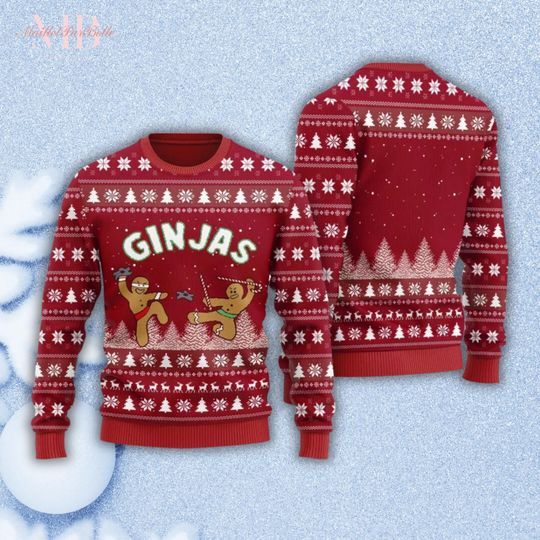 Discover Gingerbread Ginjas Ugly Sweater, Cute Gingerbread Christmas Sweater