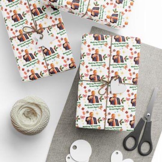 Discover Funny Trump Christmas Wrapping Paper