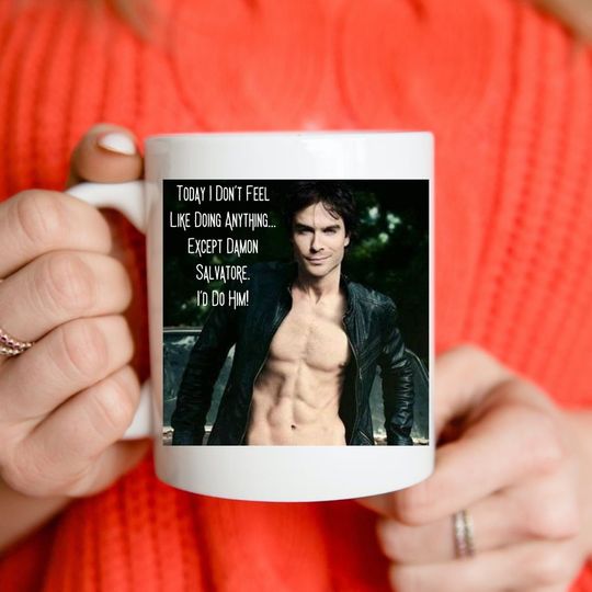 Discover Damon Salvatore Lover's Mug - Vampire Diaries Inspired Gift - Ian Somerhalder Fan Gift
