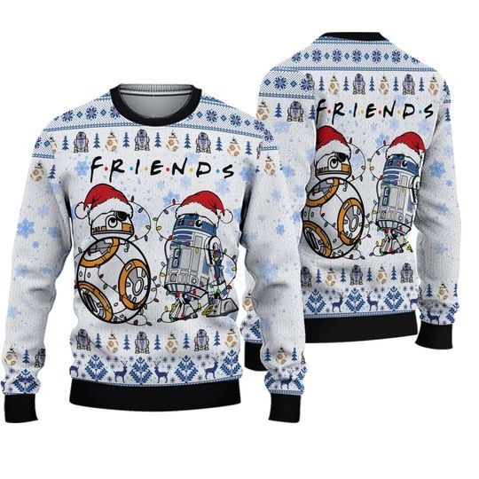 Discover Starwars Christmas Ugly Sweater, R2D2 Christmas Ugly Sweater, Bb8 Holiday Sweater