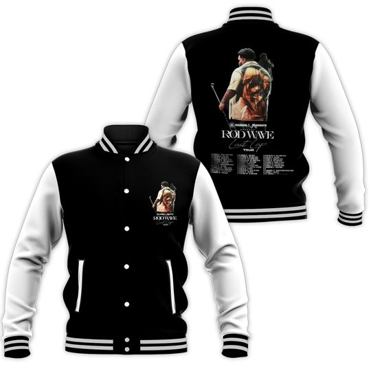 Discover Rod Waves Last Lap Tour 2024 Hoodie Baseball  Jacket