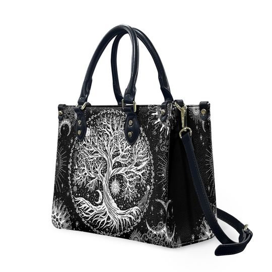Discover Wicca Leather Bag Midnight Tree Handbag
