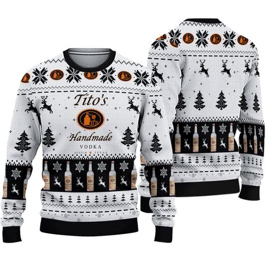 Discover Christmas Ugly Sweater, Titos Christmas Sweater, Titos Vodka Sweater